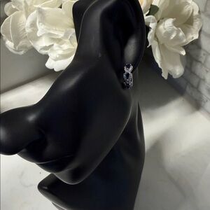 Elegant Blue and Silver Earrings